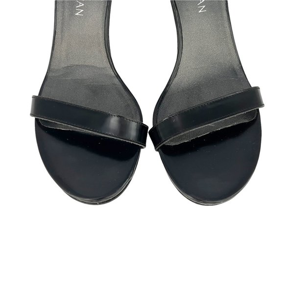 Stuart Weitzman Nudistsong Ankle Strap Patent Leather Stiletto Sandal Heels 7.5 - Picture 7 of 13